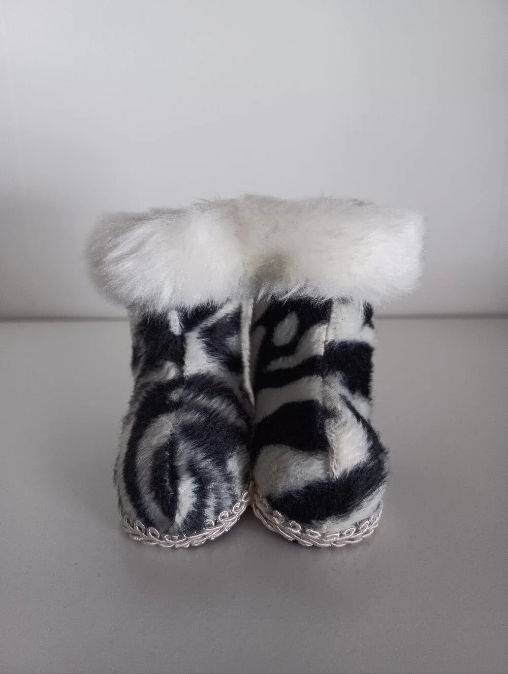 Christmas Zebra Print Boots Ornament Collectible Gift Holiday Decor Animal Print